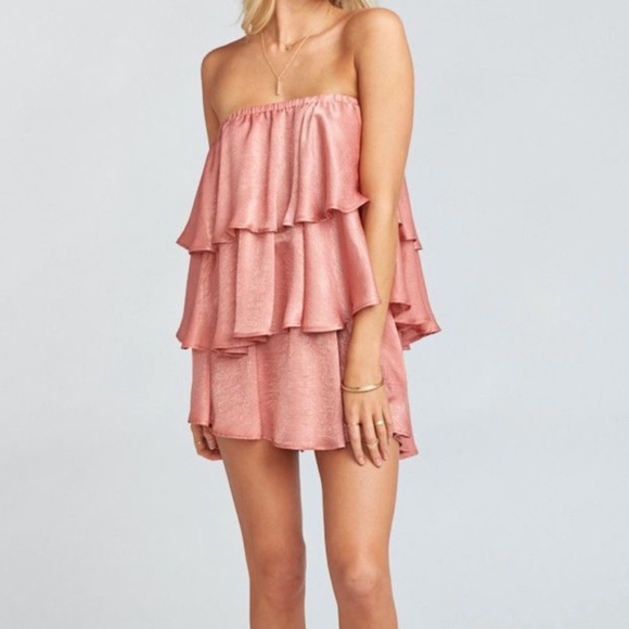 Show me your Mumu pink tiered romper XS - Picture 1 of 4